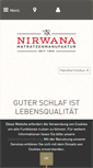 Mobile Screenshot of nirwana-matratzen.de